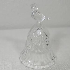 Crystal Cut Faux Bell with Bird Topper